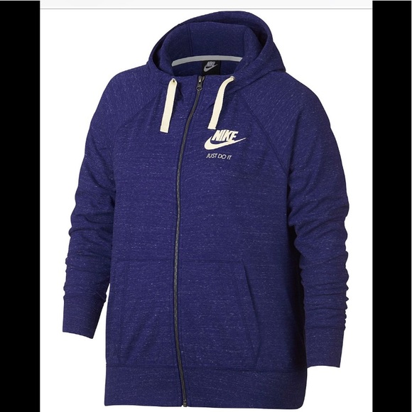 Nike Tops - Nike Plus Size Gym Vintage Full Zip Hoodie